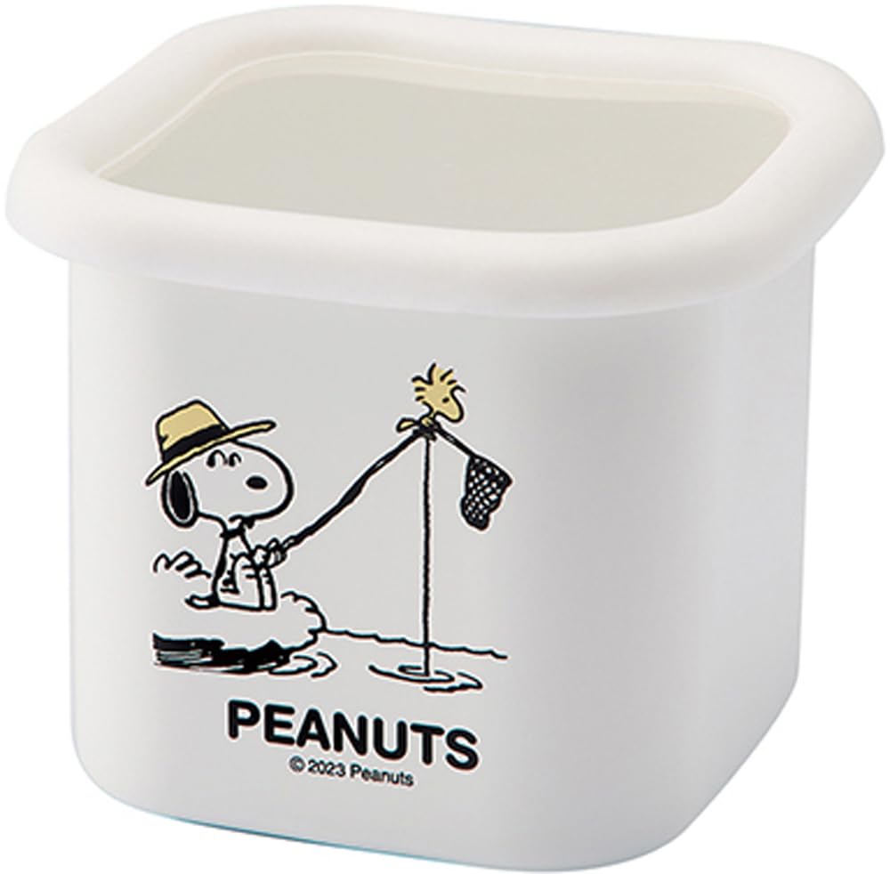 Amazon｜豊琺瑯 PEANUTS ホーローキューブストッカー ホワイト S SNJ